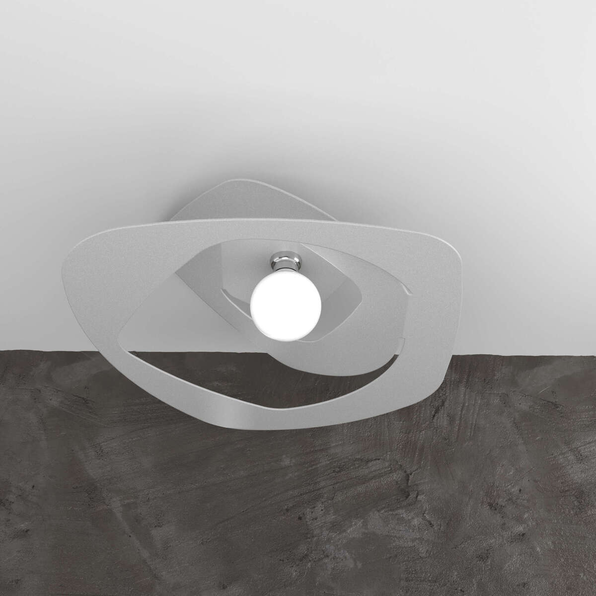 WARPED PLAFONIERA D.65 CM. 1 LUCE GRIGIO