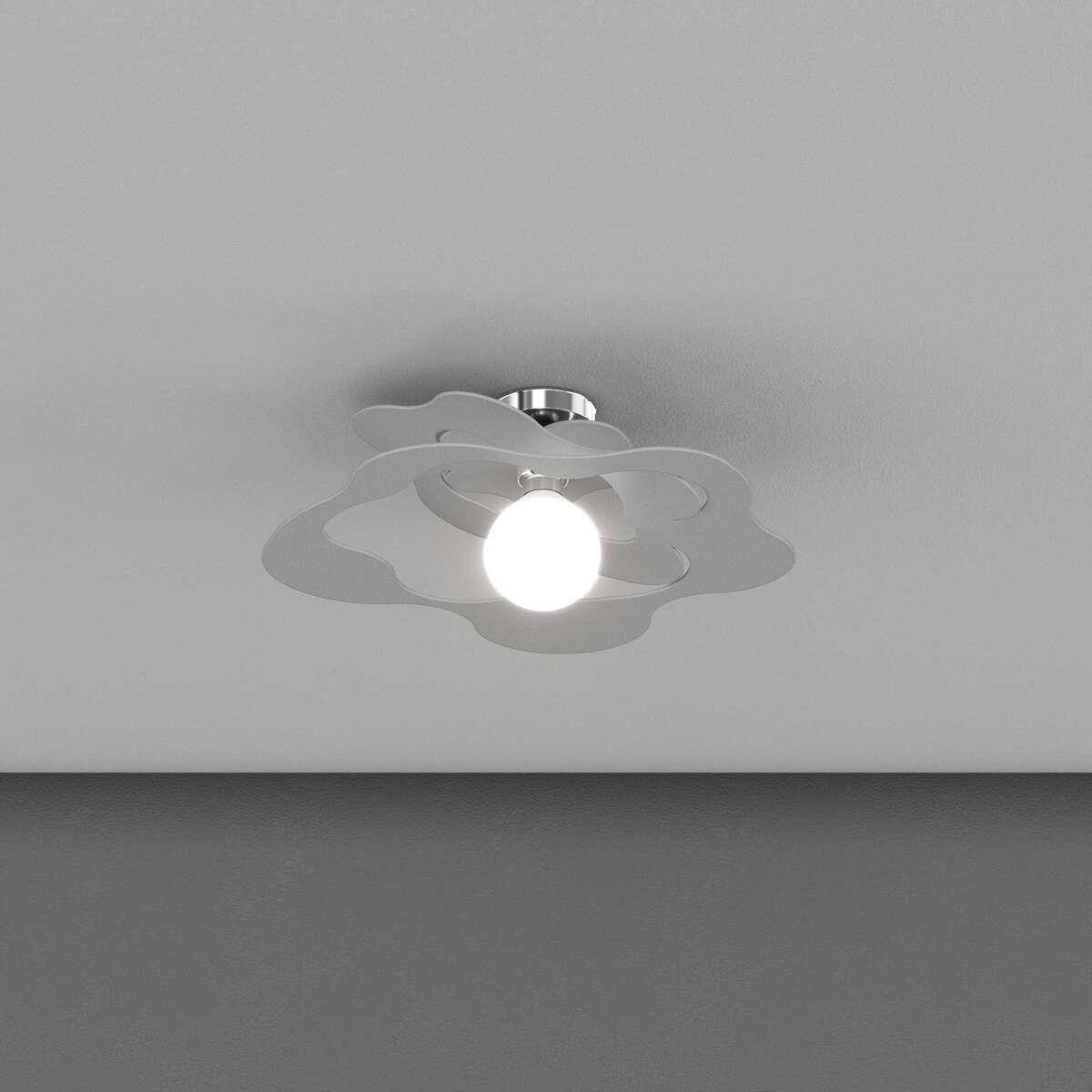 RIPPLES PLAFONIERA D.50 CM. 1 LUCE GRIGIO