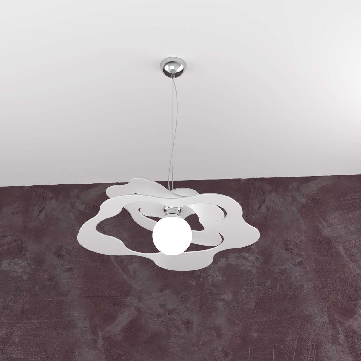 RIPPLES SOSPENSIONE D.50 CM. 1 LUCE BIANCO