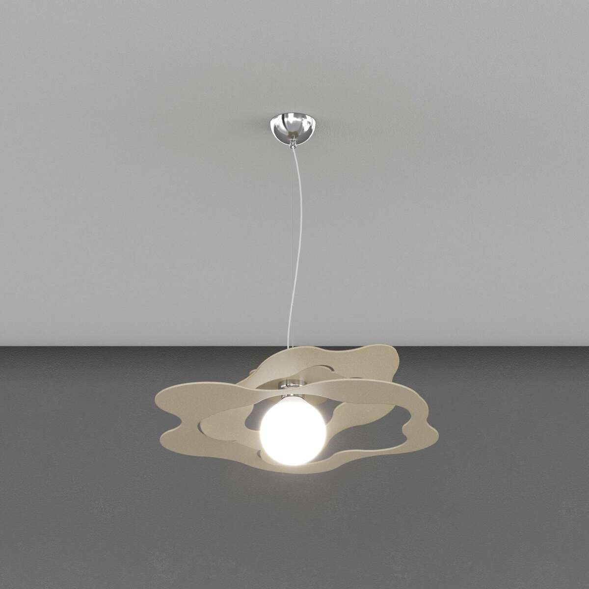 1158/S50-SA RIPPLES SOSPENSIONE D.50 CM. 1 LUCE SABBIA
