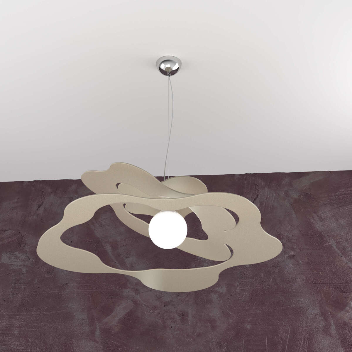 1158/S70-SA RIPPLES SOSPENSIONE D.70 CM. 1 LUCE SABBIA
