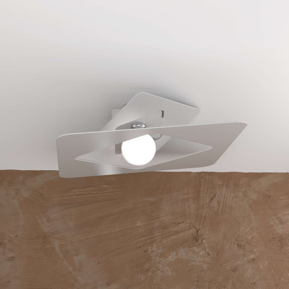 WACKY PLAFONIERA 60 CM. 1 LUCE GRIGIO