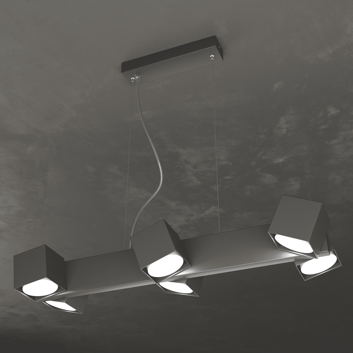 1160/S6-GA ROTATION SOSPENSIONE 6 LUCI GRIGIO ANTRACITE