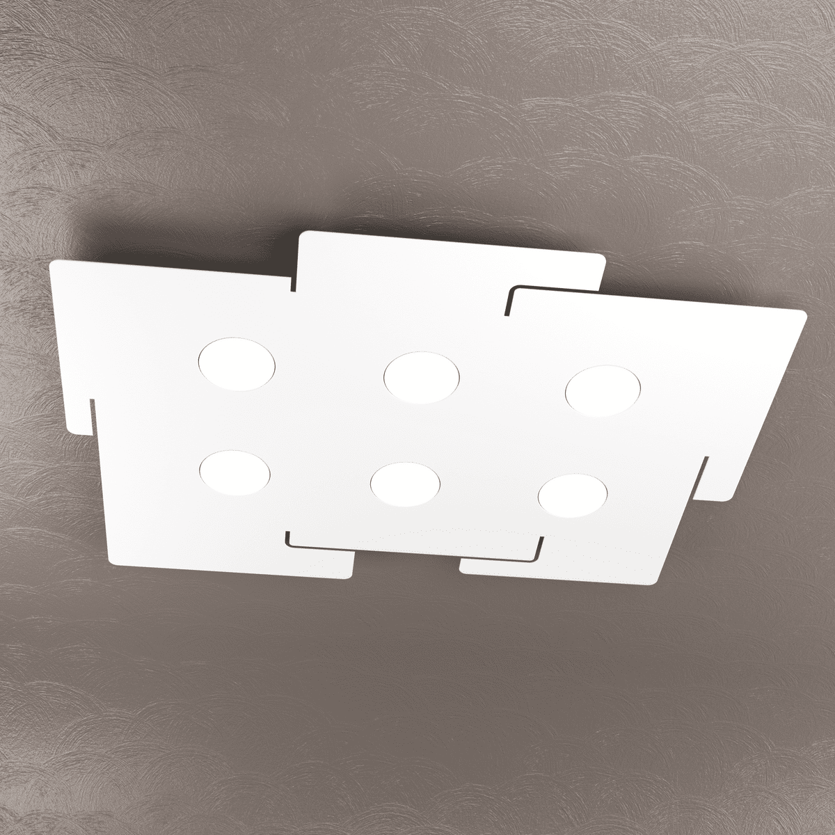 ECHO APPLIQUE/PLAFONIERA 6 LUCI BIANCO