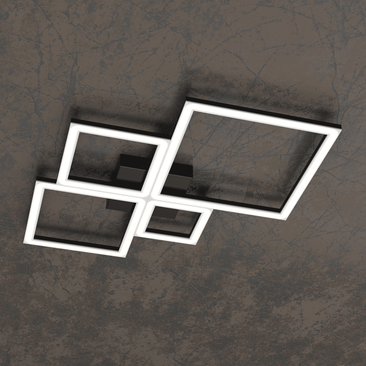 FOUR SQUARES APPLIQUE/PLAFONIERA 55 CM. NERO