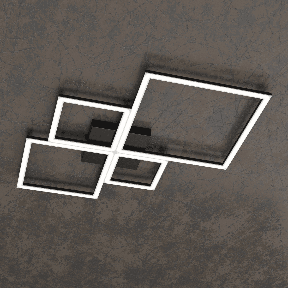 FOUR SQUARES APPLIQUE/PLAFONIERA 70 CM. NERO
