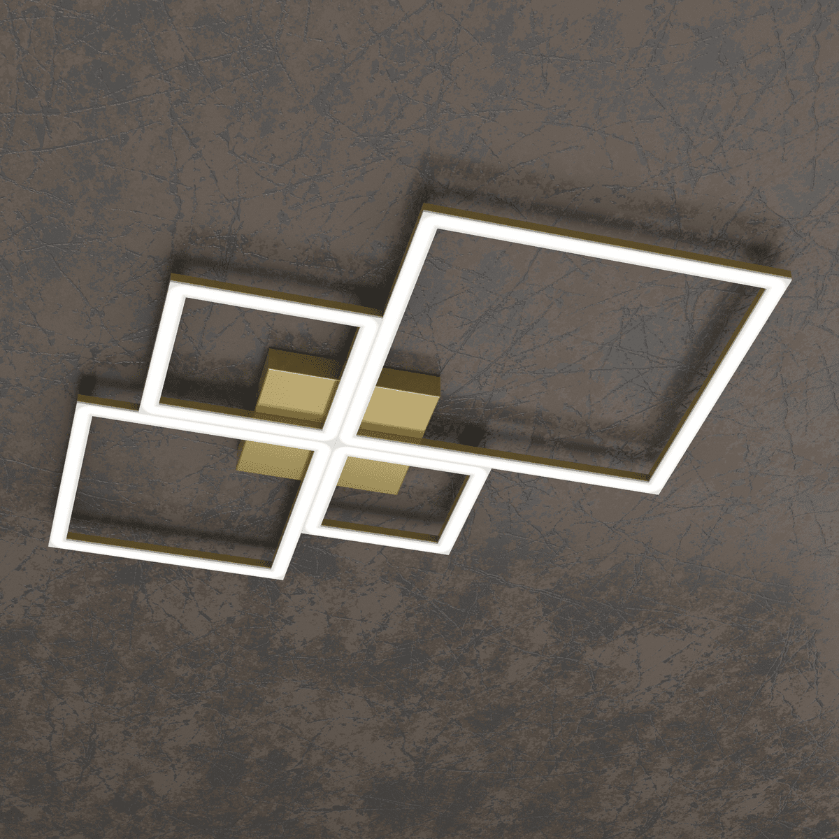 FOUR SQUARES APPLIQUE/PLAFONIERA 70 CM. ORO BRUNITO VERNICIATO