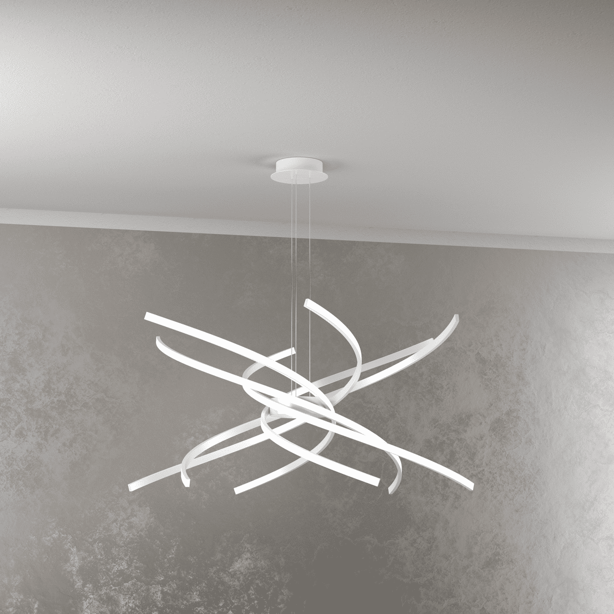 1163/S80 N-BI TORNADO SOSPENSIONE D.80 CM. BIANCO LUCE NATURALE 4000K