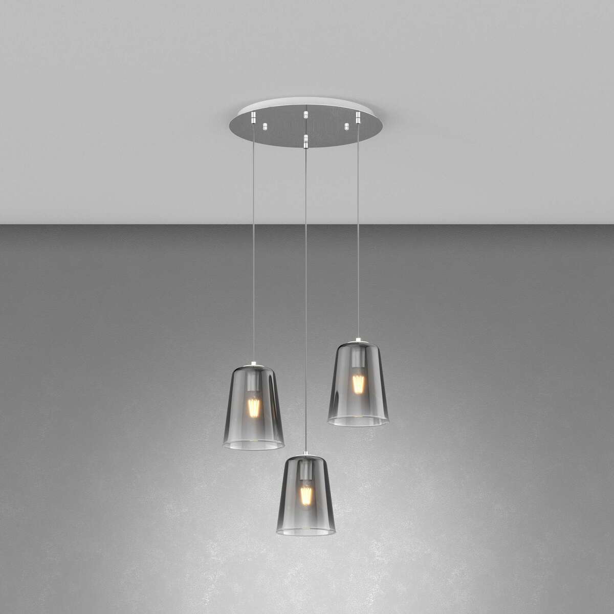 1164CR/S3 T-CR SHADED SOSP. CROMO TONDA 3 LUCI CROMO