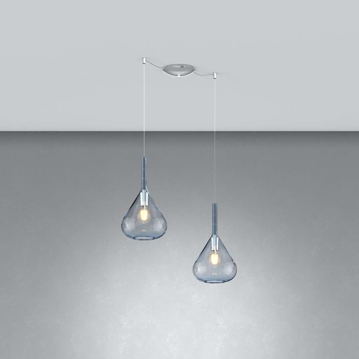 1177CR/S2 S-BL KONA SOSP. CROMO 2 LUCI SPOSTABILE VETRI BLU