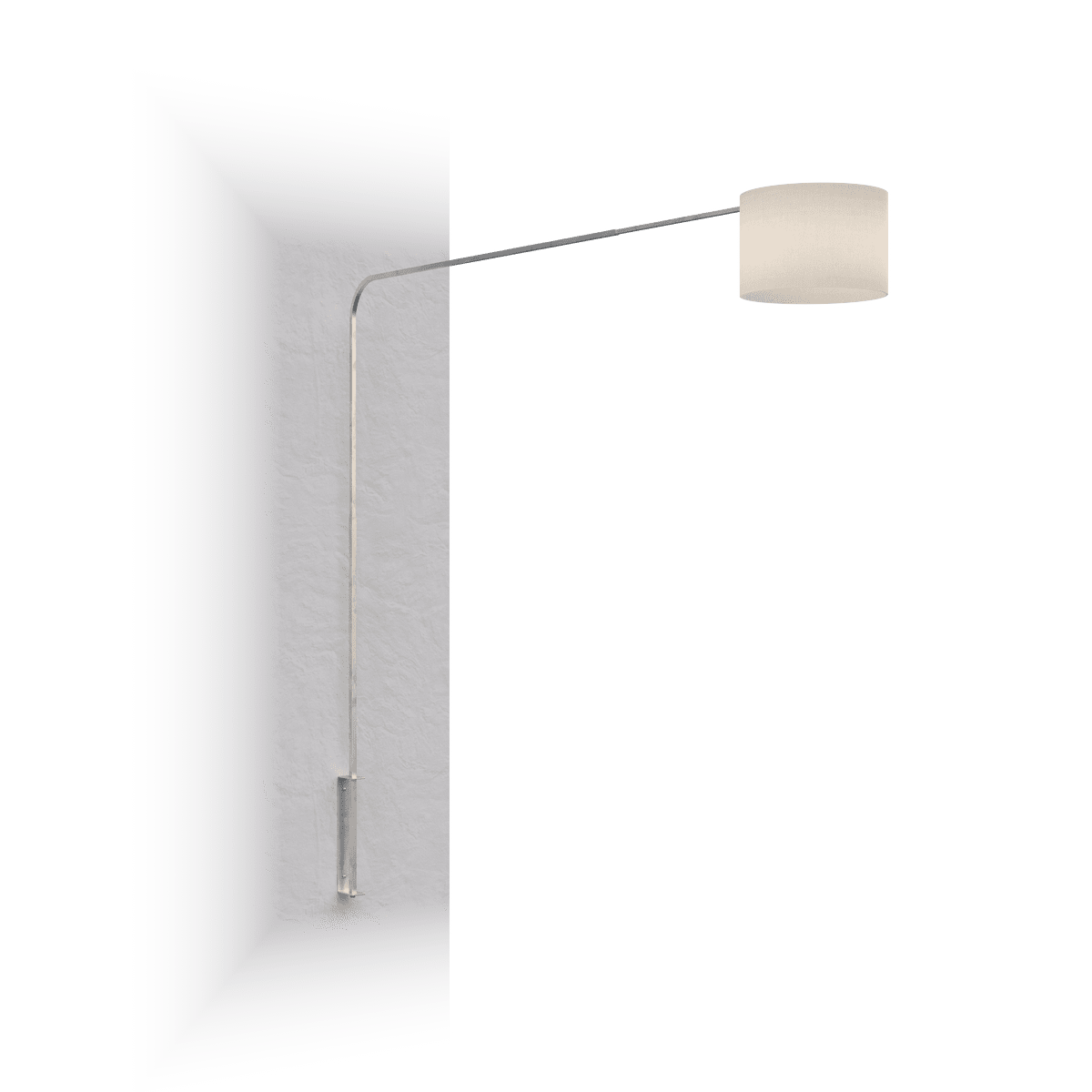 1189/B7-CIB CORNER TERRA/PARETE 1189 TUBO SINGOLA CURVA - DIFFUSORE CILINDRICO BIANCO
