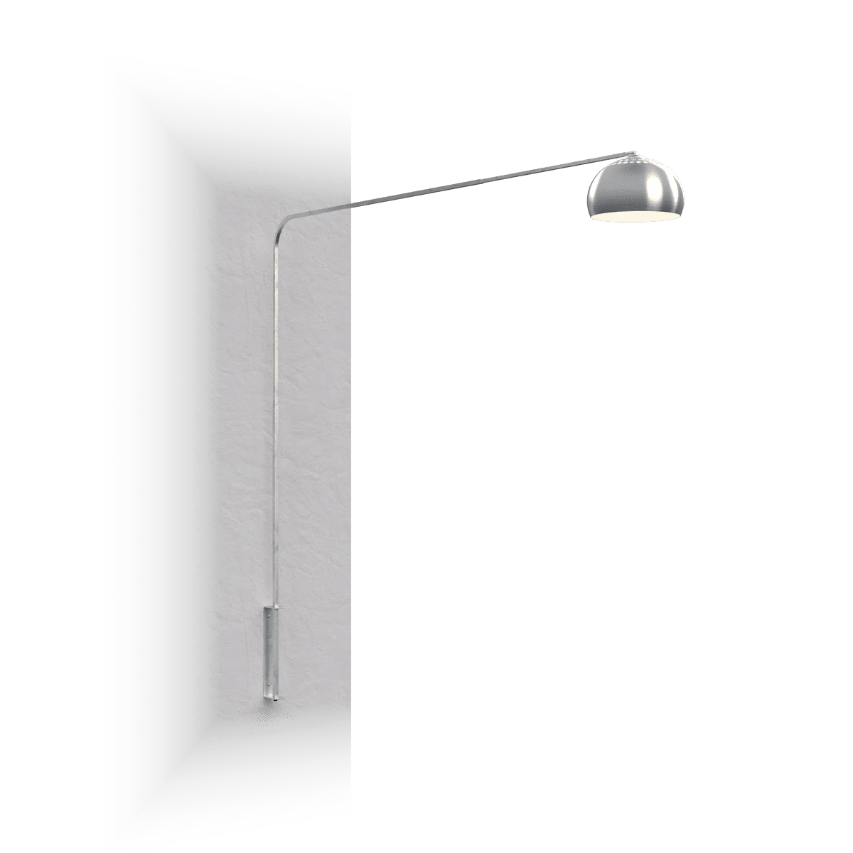 1189/B7-CUP CORNER TERRA/PARETE 1189 TUBO SINGOLA CURVA - DIFFUSORE METALLICO