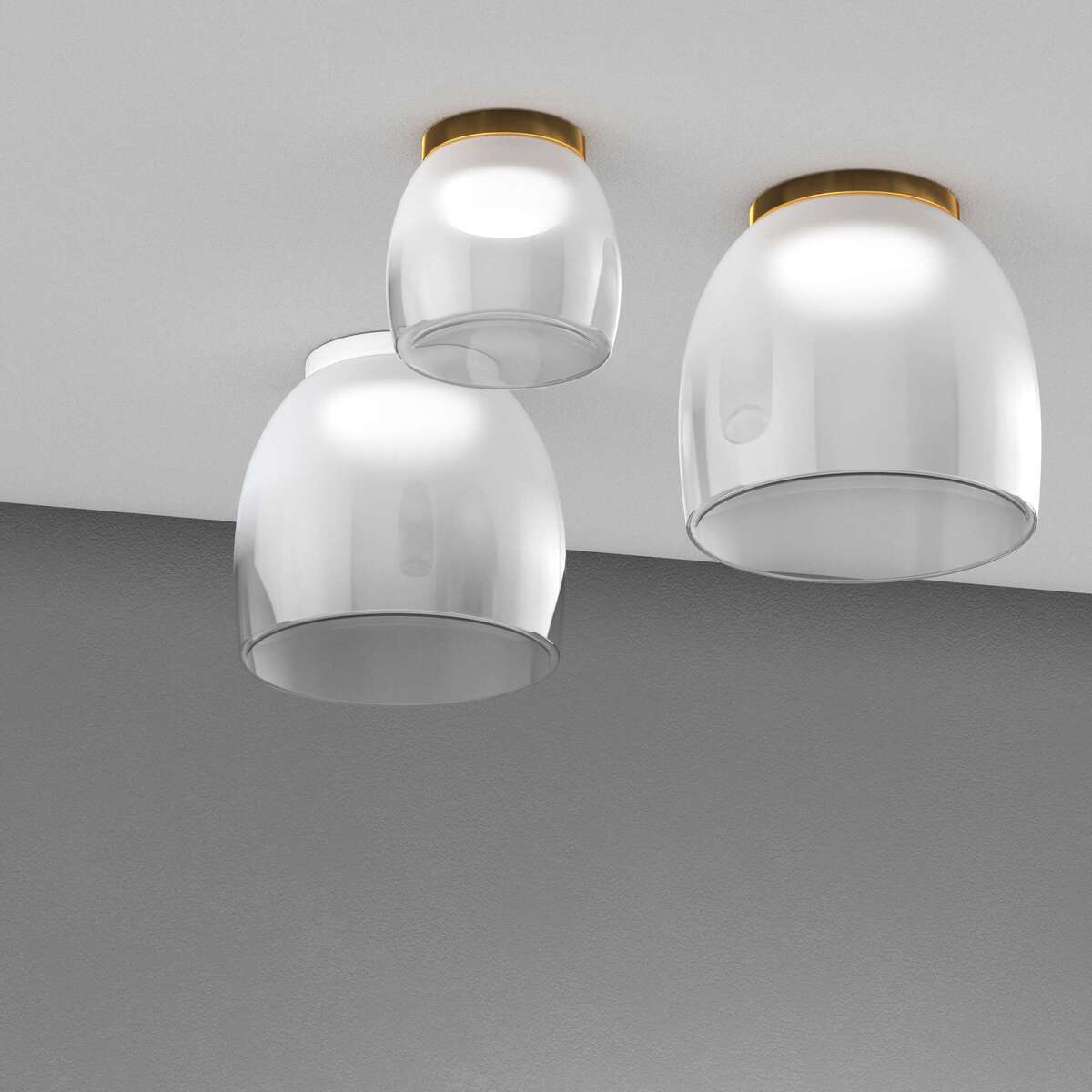 1192OO/PLG DRUM PLAFONIERA GRANDE DECORO ORO OPACO