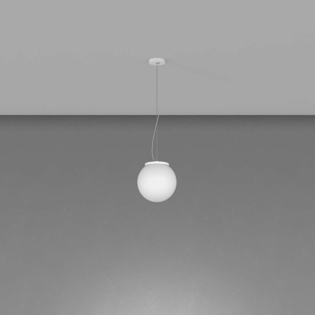 1195BI/S20 MARS SOSPENSIONE BIANCO D.20 CM. 1 LUCE