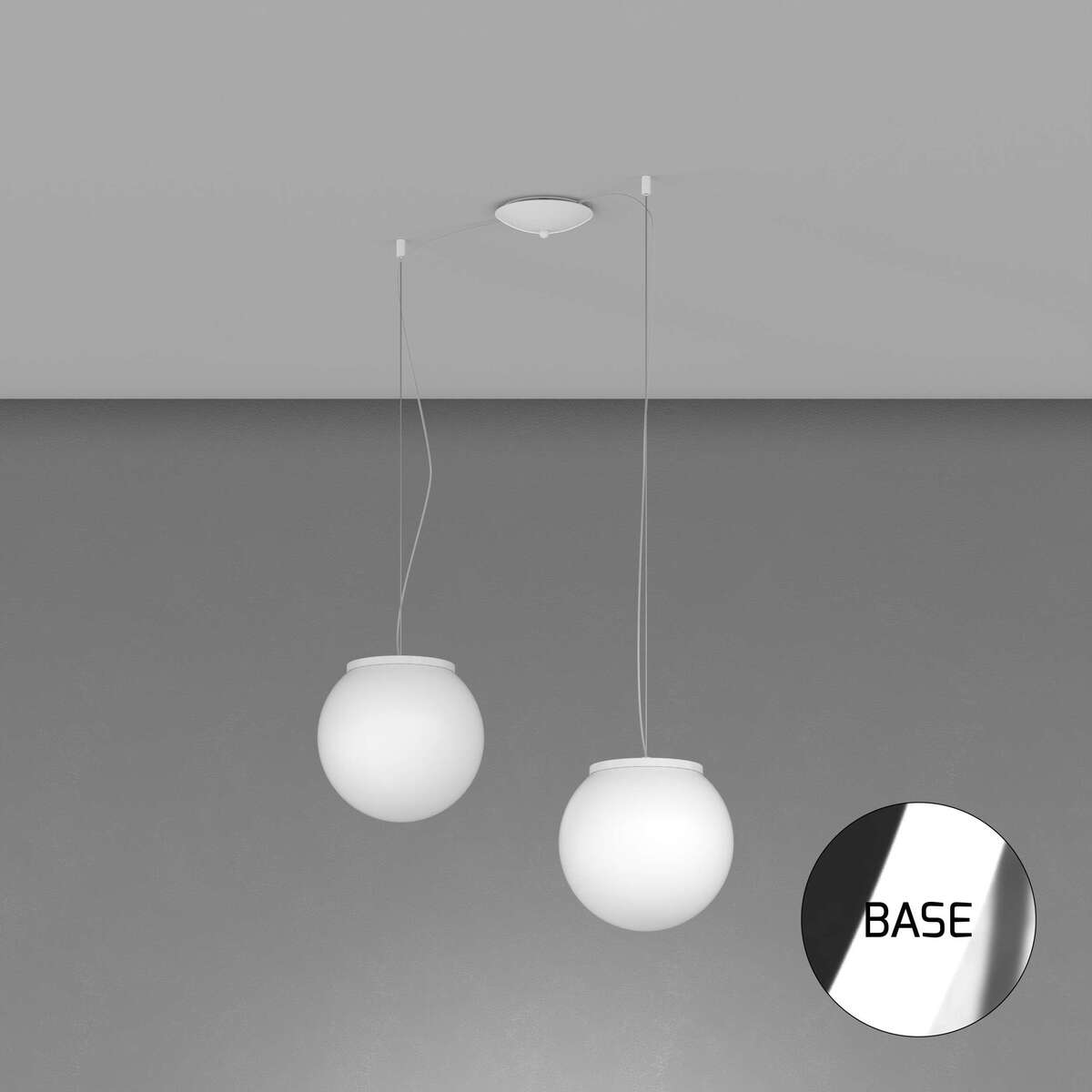 1195CR/S2-25 MARS SOSPENSIONE CROMO D.25 CM. 2 LUCI