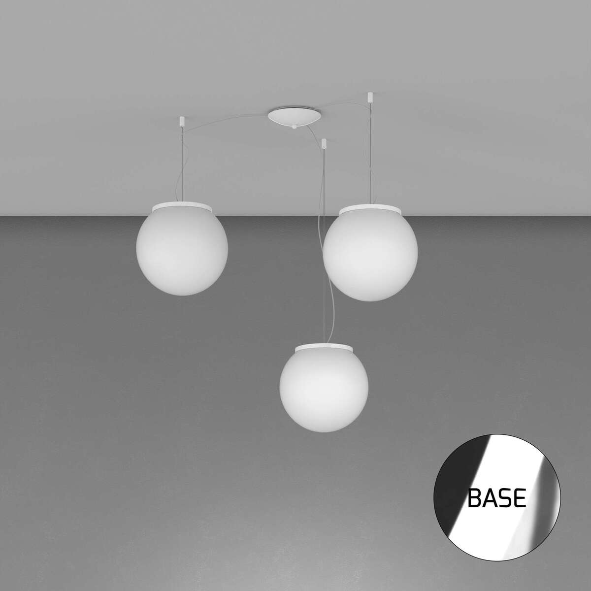1195CR/S3-25 MARS SOSPENSIONE CROMO D.25 CM. 3 LUCI