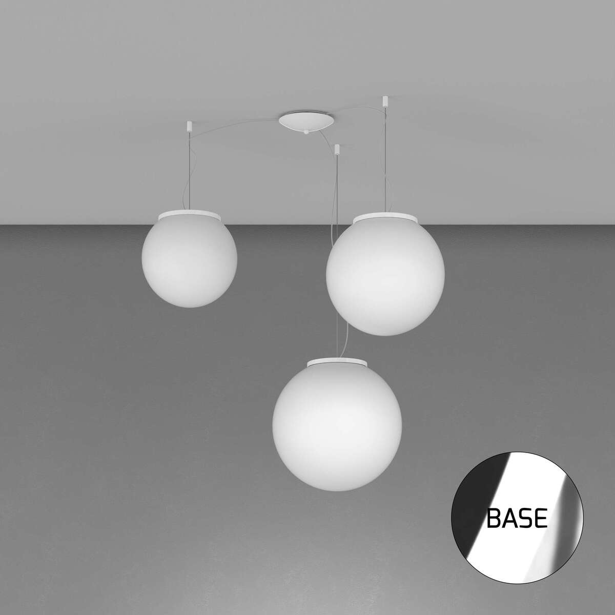 1195CR/S3-MIX MARS SOSPENSIONE CROMO D.25+30+35 CM. 3 LUCI
