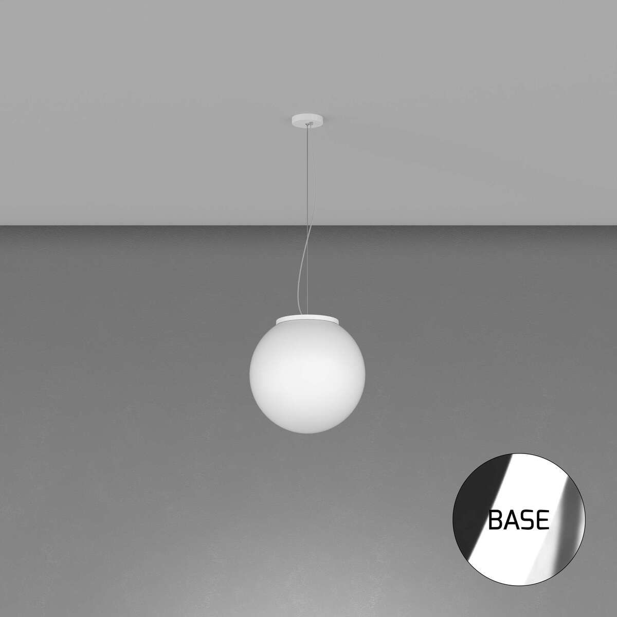 1195CR/S30 MARS SOSPENSIONE CROMO D.30 CM. 1 LUCE