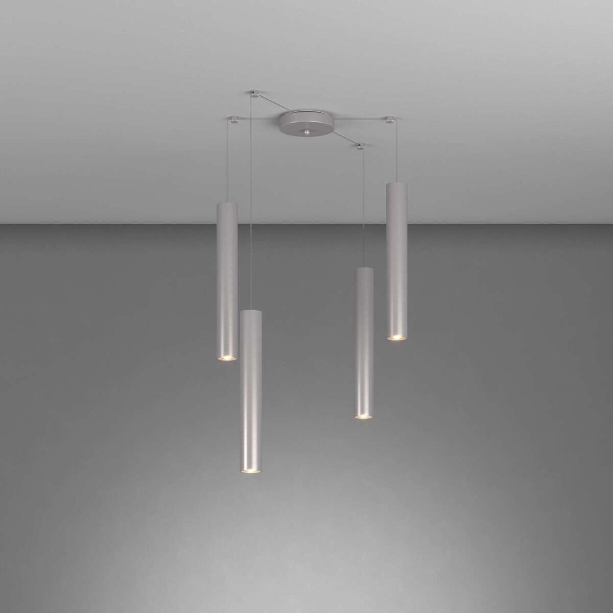 1203AL/S4 S-AL XENA SOSP. 4 LUCI SPOSTABILE ALLUMINIO CON CAVO CM.250
