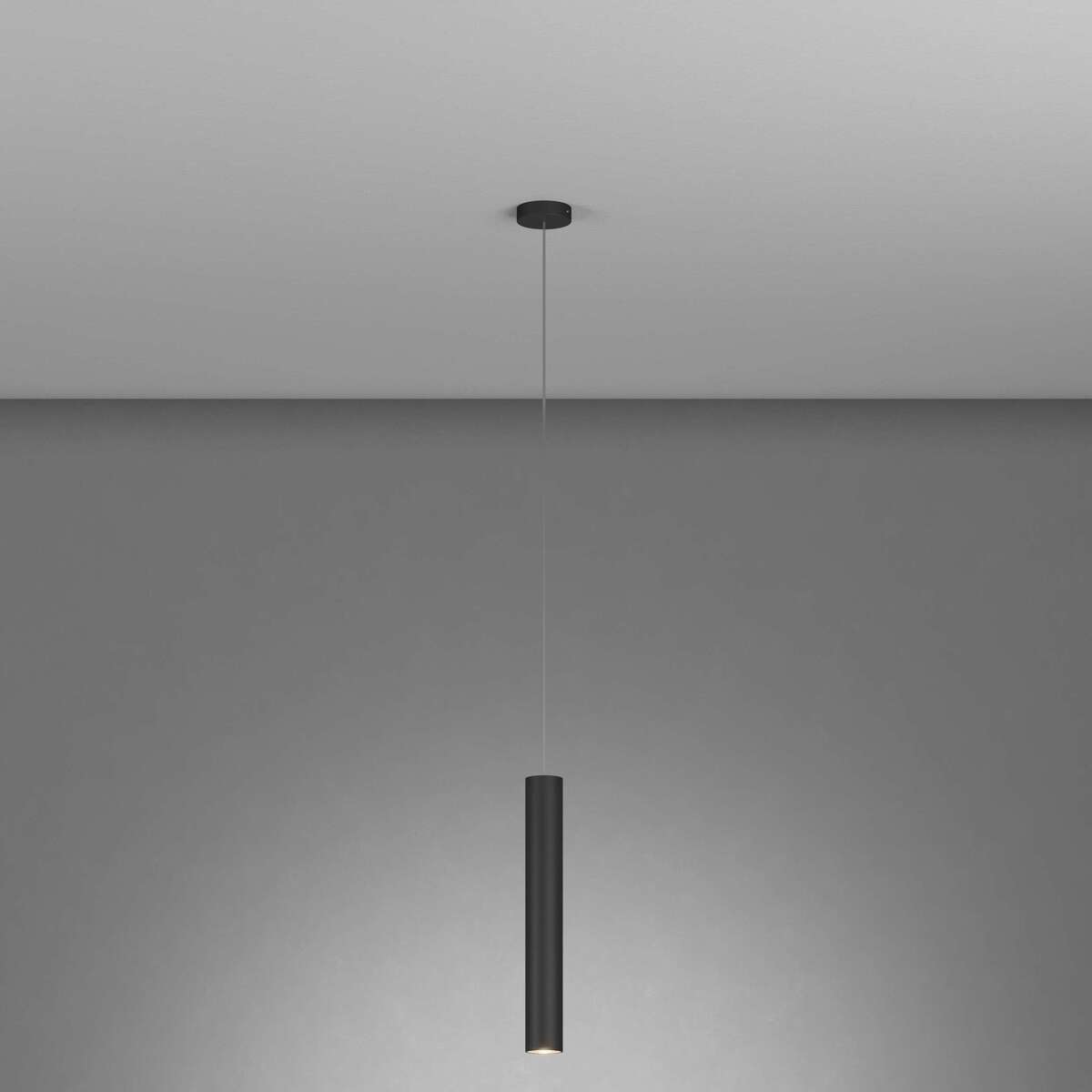 1203NE/S1-NE XENA SOSP. 1 LUCE NERO CON CAVO CM.250 E ROSONE NERO