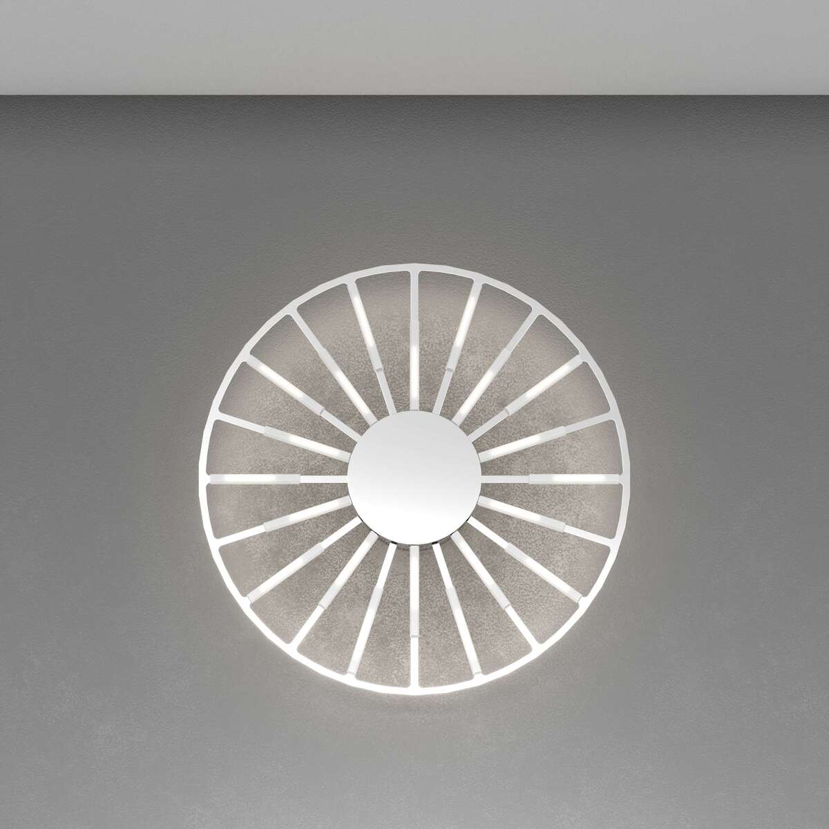 1205/PLM D-CR AROUND YOU APPLIQUE /PLAFONIERA MEDIA COLORE CROMO CON DIFFUSORE PMMA BIANCO