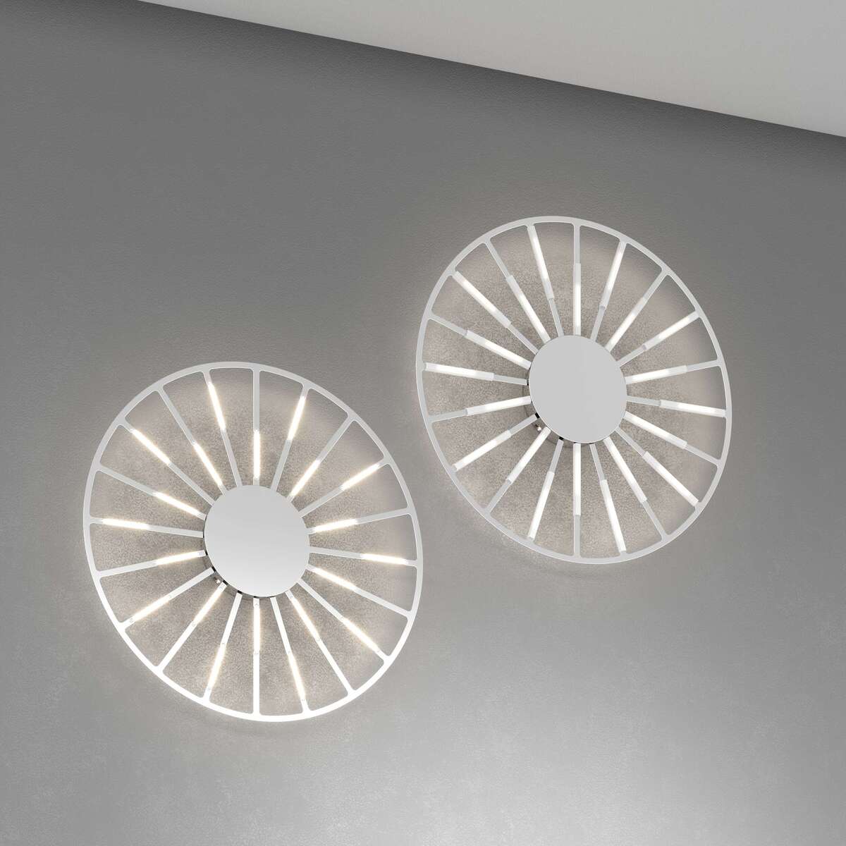 AROUND YOU APPLIQUE /PLAFONIERA MEDIA COLORE CROMO CON DIFFUSORE PMMA BIANCO