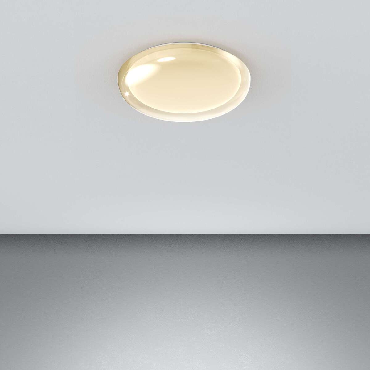 BUBBLE APPLIQUE/PLAFONIERA D.40 BIANCO/AMBRA 5CCT SWITCH