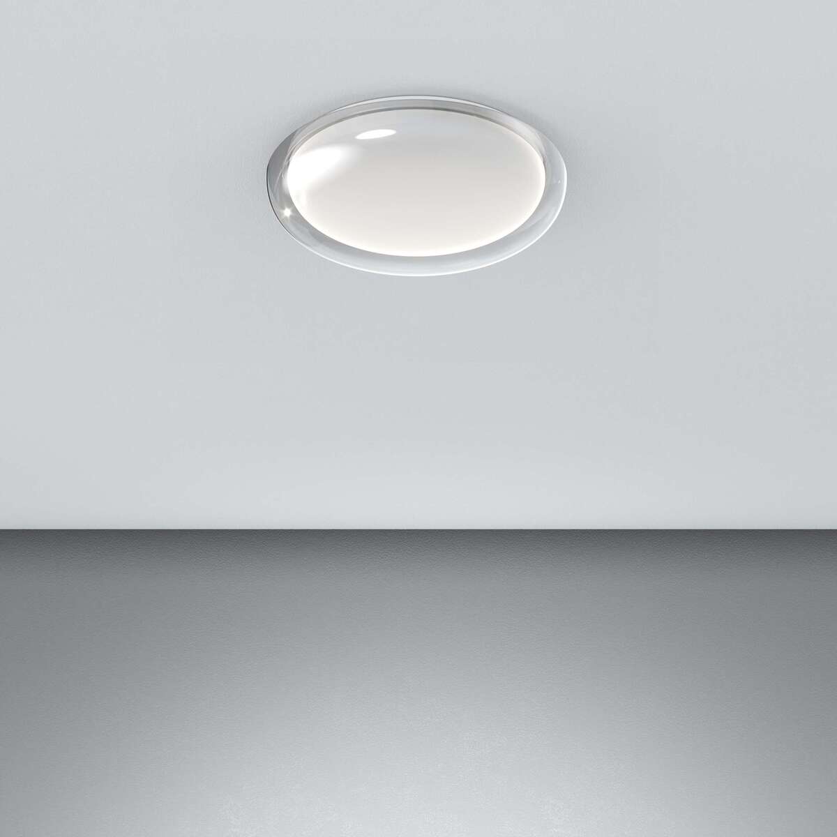 BUBBLE APPLIQUE/PLAFONIERA D.40 BIANCO/FUME' 5CCT SWITCH