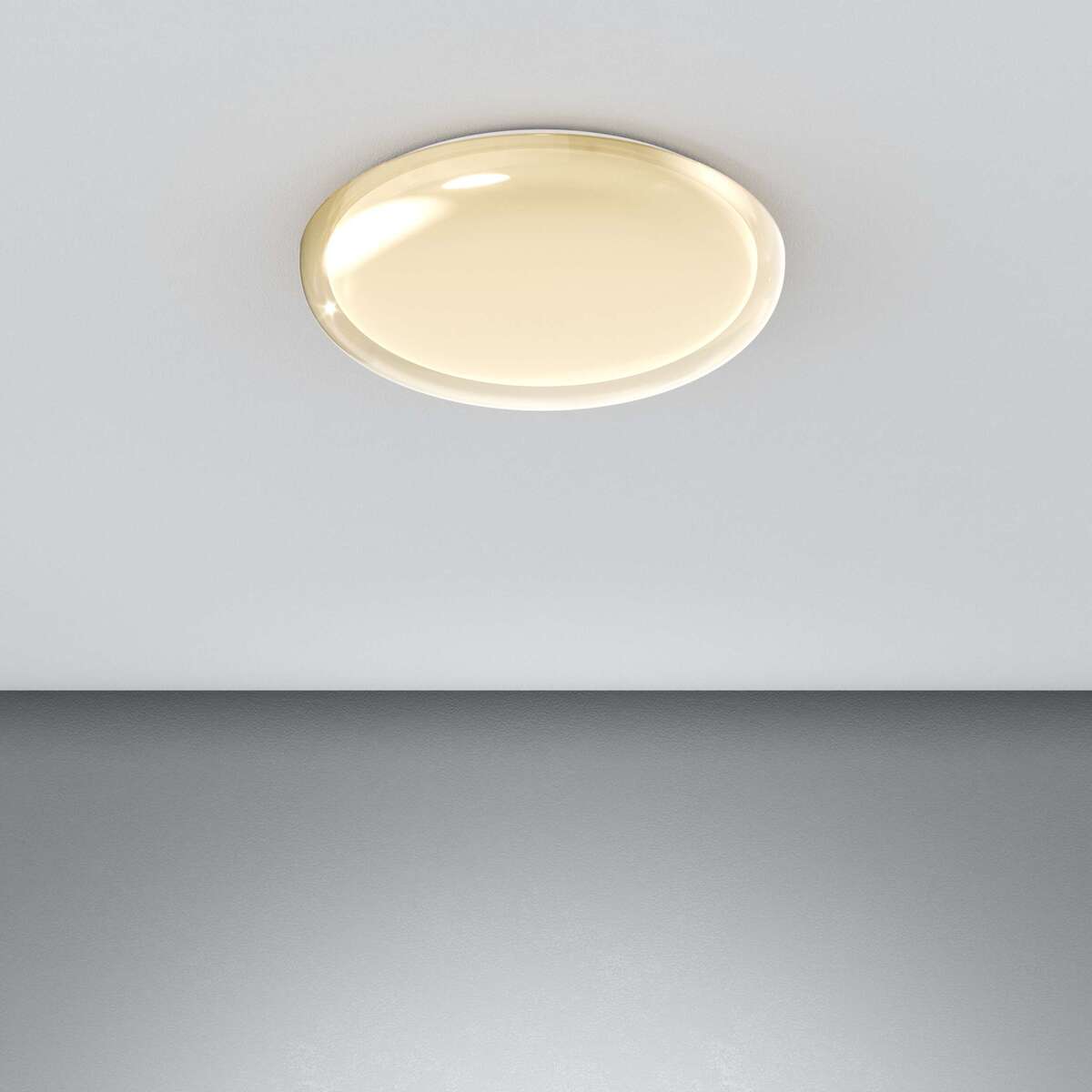 BUBBLE APPLIQUE/PLAFONIERA D.50 BIANCO/AMBRA 5CCT SWITCH