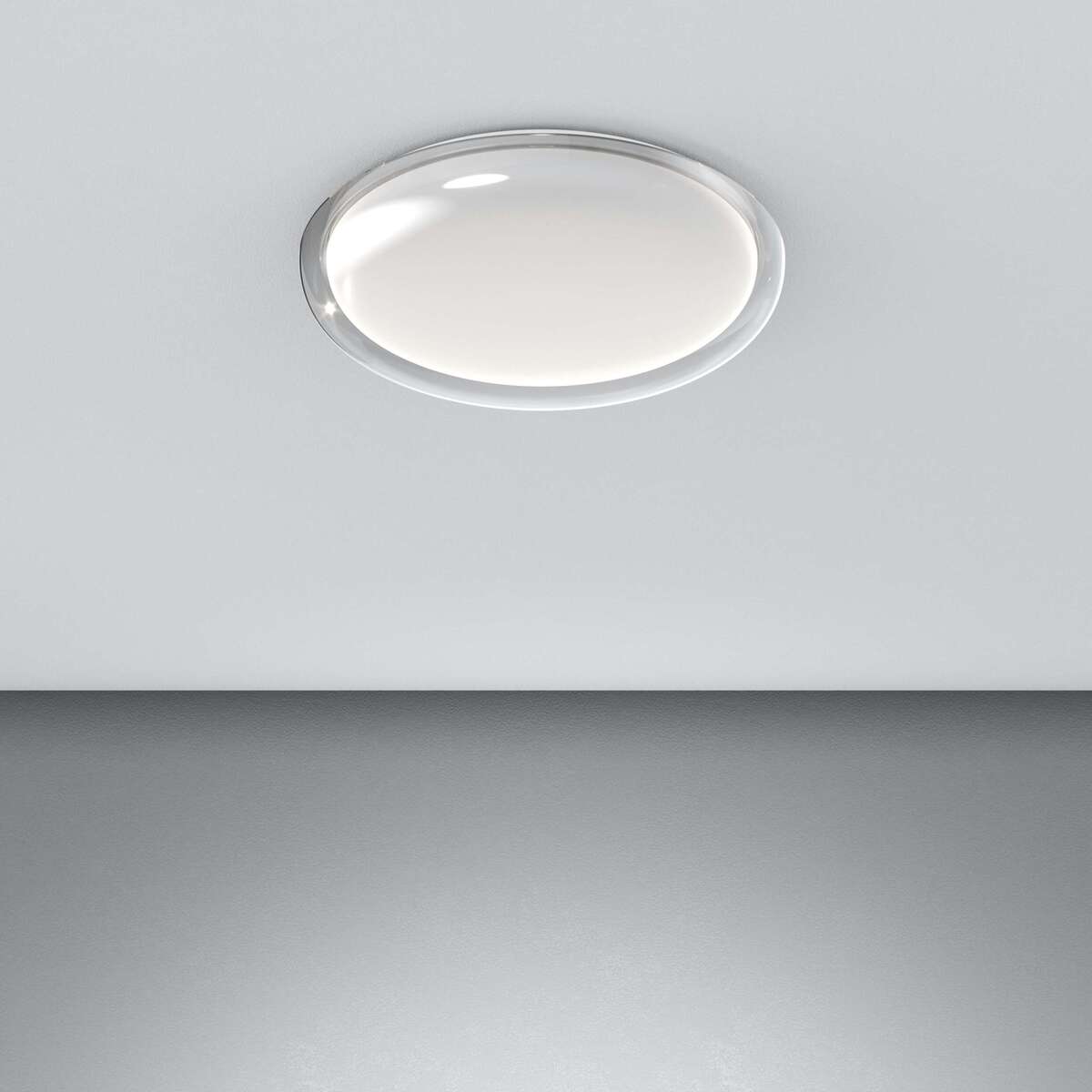 BUBBLE APPLIQUE/PLAFONIERA D.50 BIANCO/FUME' 5CCT SWITCH