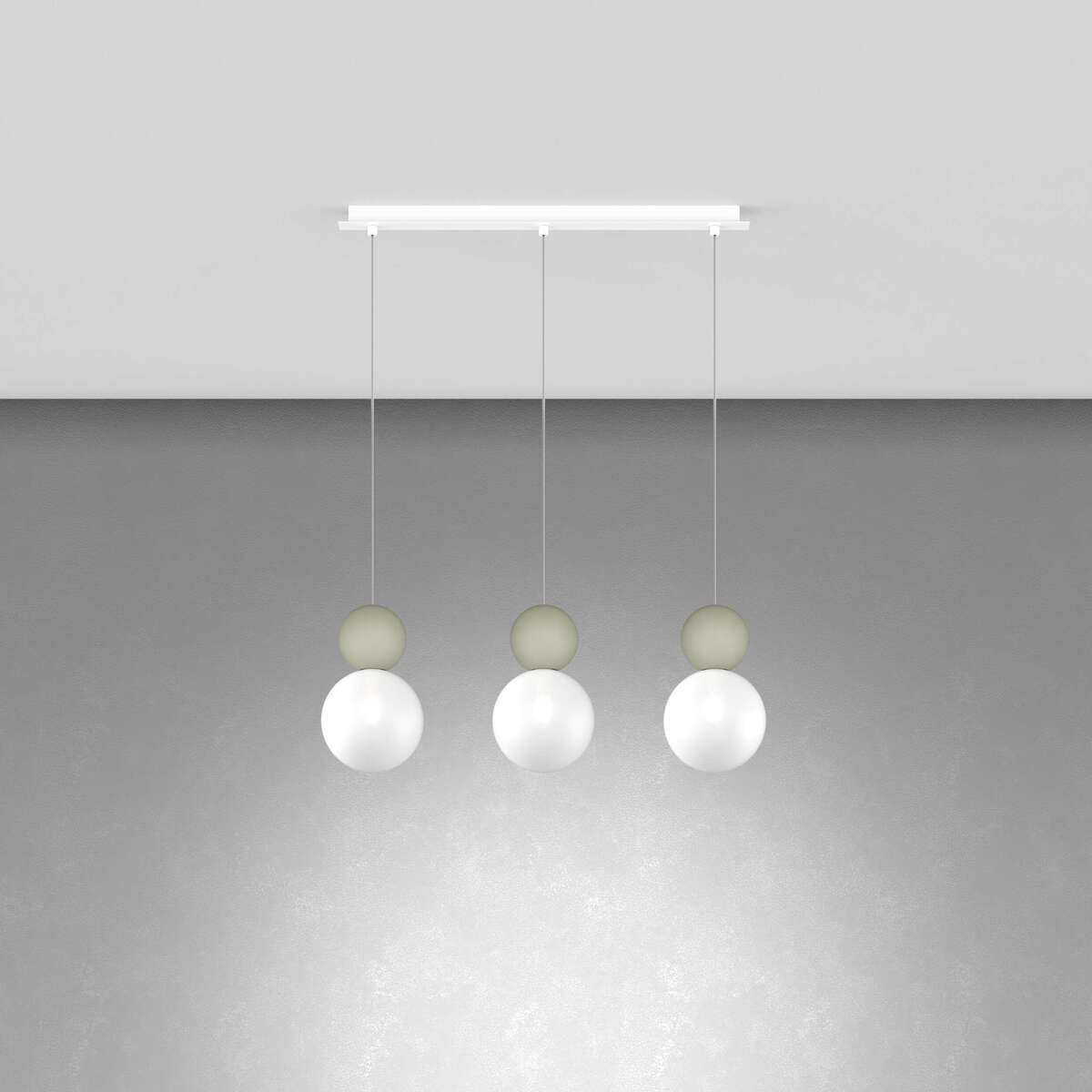 1228/S3 R-VE COTTAGE SOSPENSIONE RETTANGOLARE 3 LUCI VERDE