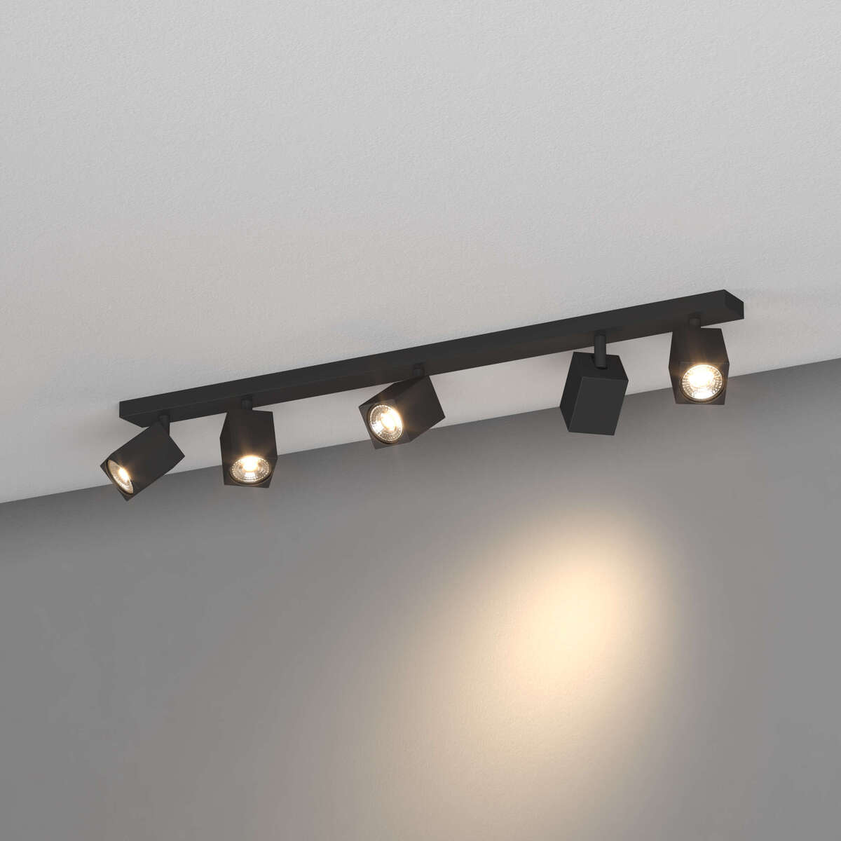 KIBO FARETTO 5 LUCI NERO GU10 50 MM.