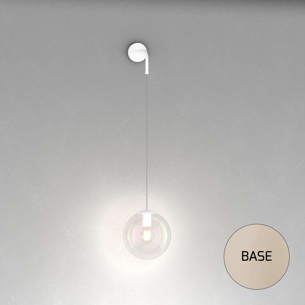 1234SA/A APPLIQUE SABBIA 1 LUCE VETRO IRIDE