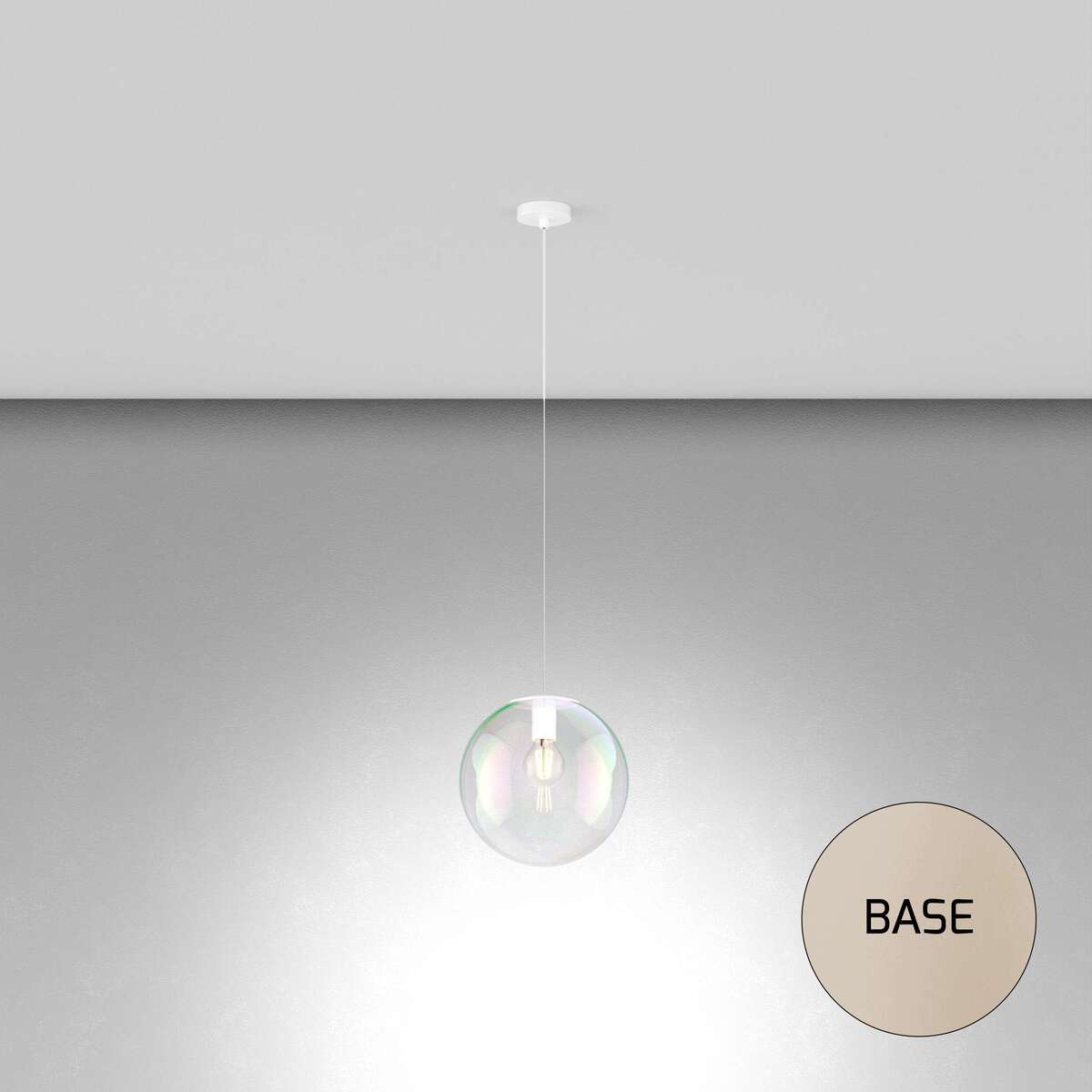 1234SA/S25 SOSP. SABBIA 1 LUCE VETRO MEDIO IRIDE