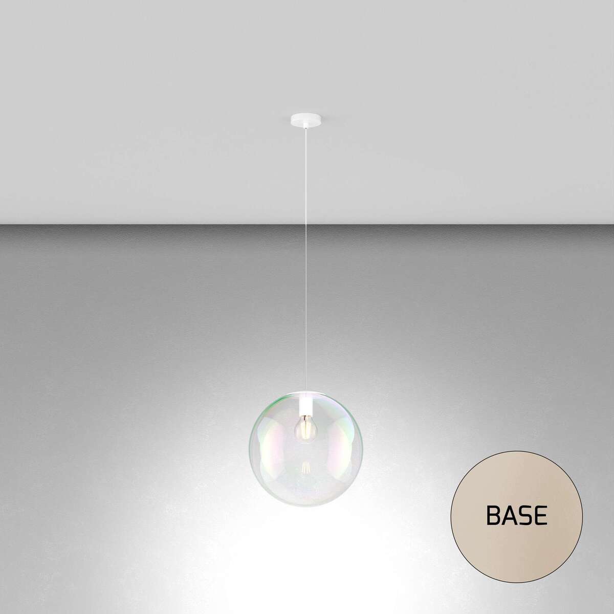 1234SA/S30 SOSP. SABBIA 1 LUCE VETRO GRANDE IRIDE