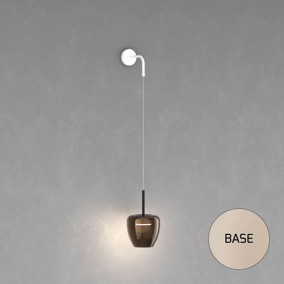 1236SA/A-BR APPLIQUE SABBIA 1 LUCE VETRO PICCOLO BRONZO