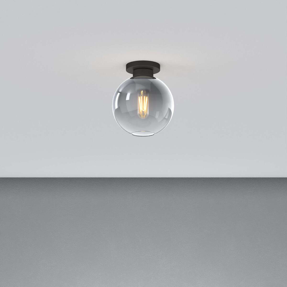 1240NB/PL1-FU L-LINE PLAFONIERA NEARLY BLACK 1 LUCE VETRO FUME