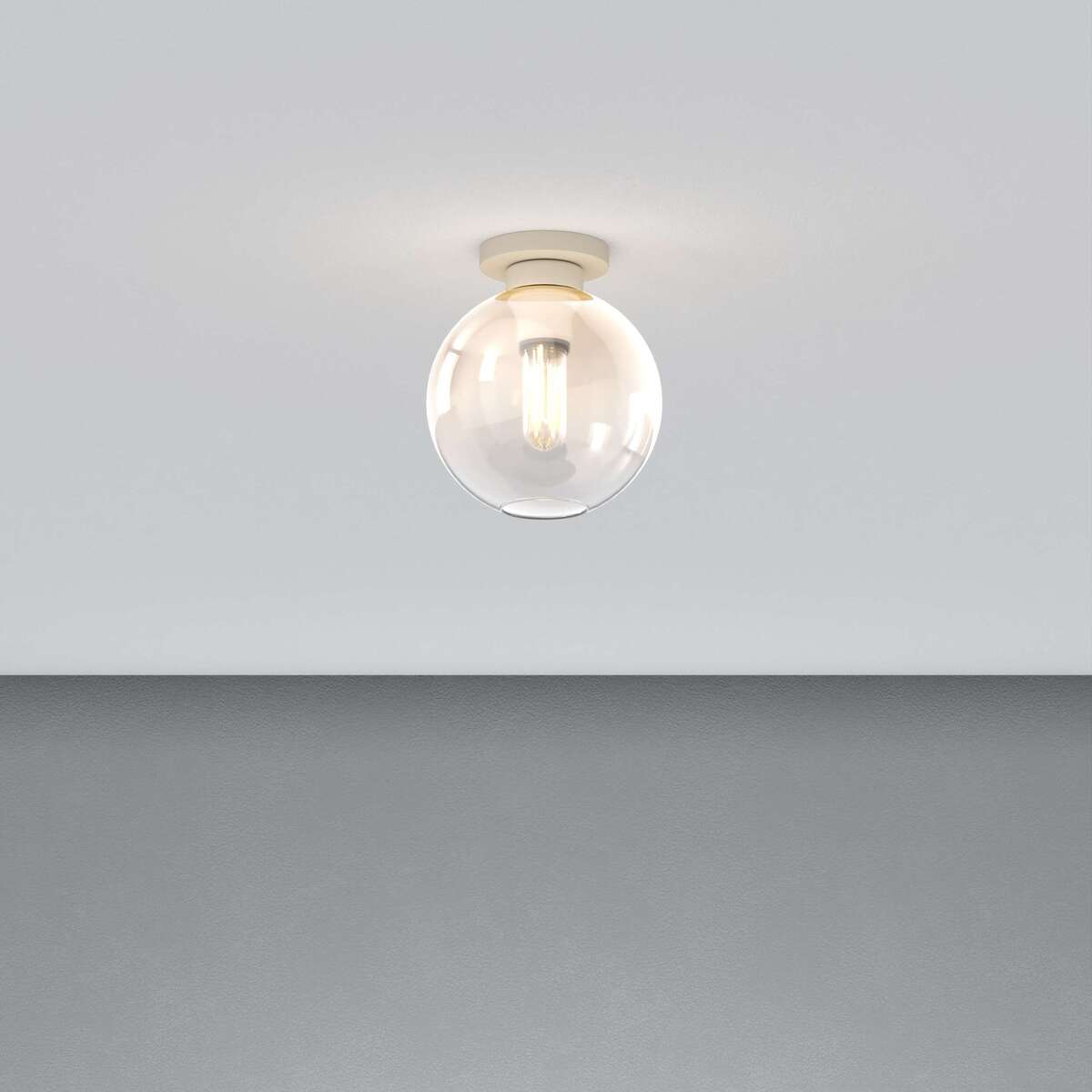 1240SA/PL1-AM L-LINE PLAFONIERA SABBIA 1 LUCE VETRO AMBRA