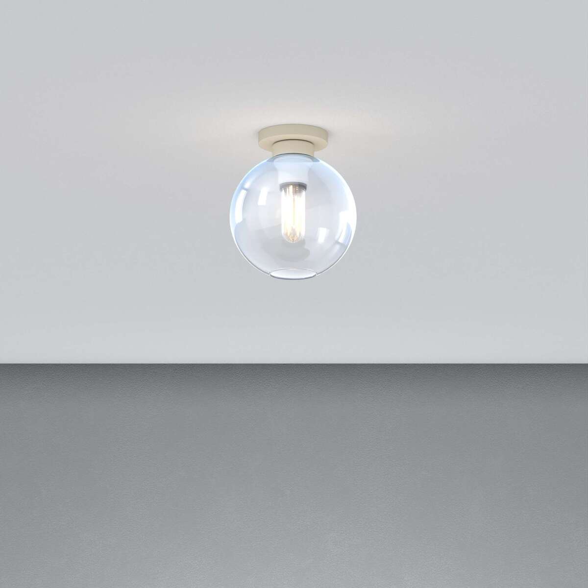 1240SA/PL1-BL L-LINE PLAFONIERA SABBIA 1 LUCE VETRO BLU