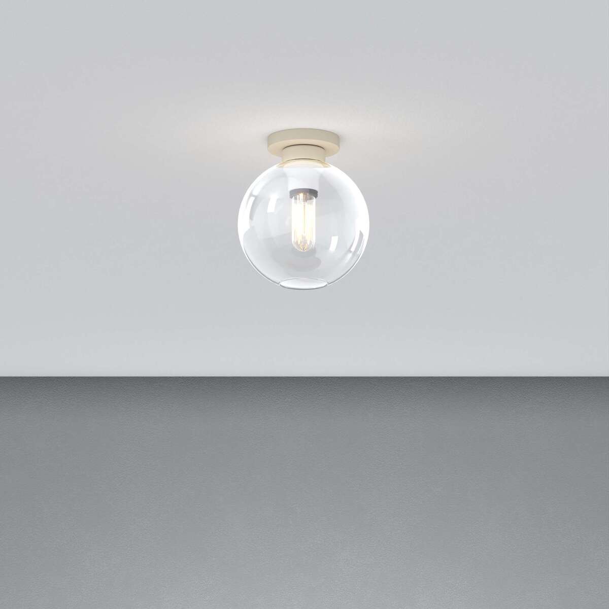 1240SA/PL1-TR L-LINE PLAFONIERA SABBIA 1 LUCE VETRO TRASPARENTE