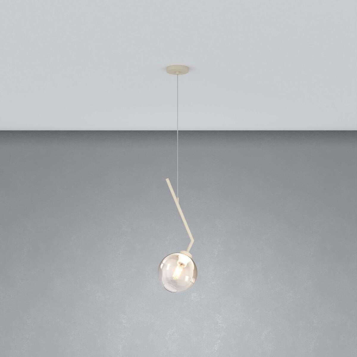 1240SA/S1-AM L-LINE SOSP. SABBIA 1 LUCE VETRO AMBRA