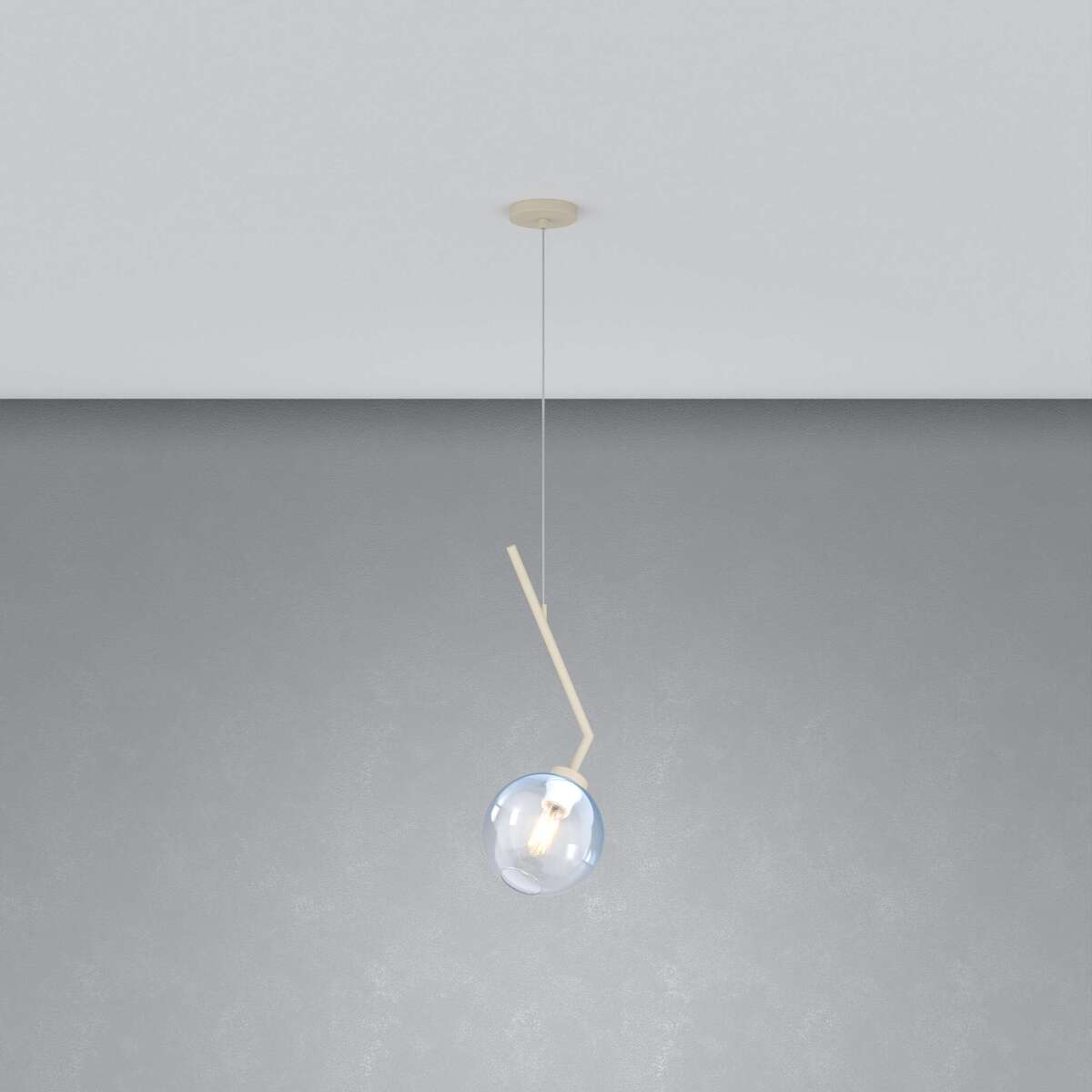 1240SA/S1-BL L-LINE SOSP. SABBIA 1 LUCE VETRO BLU