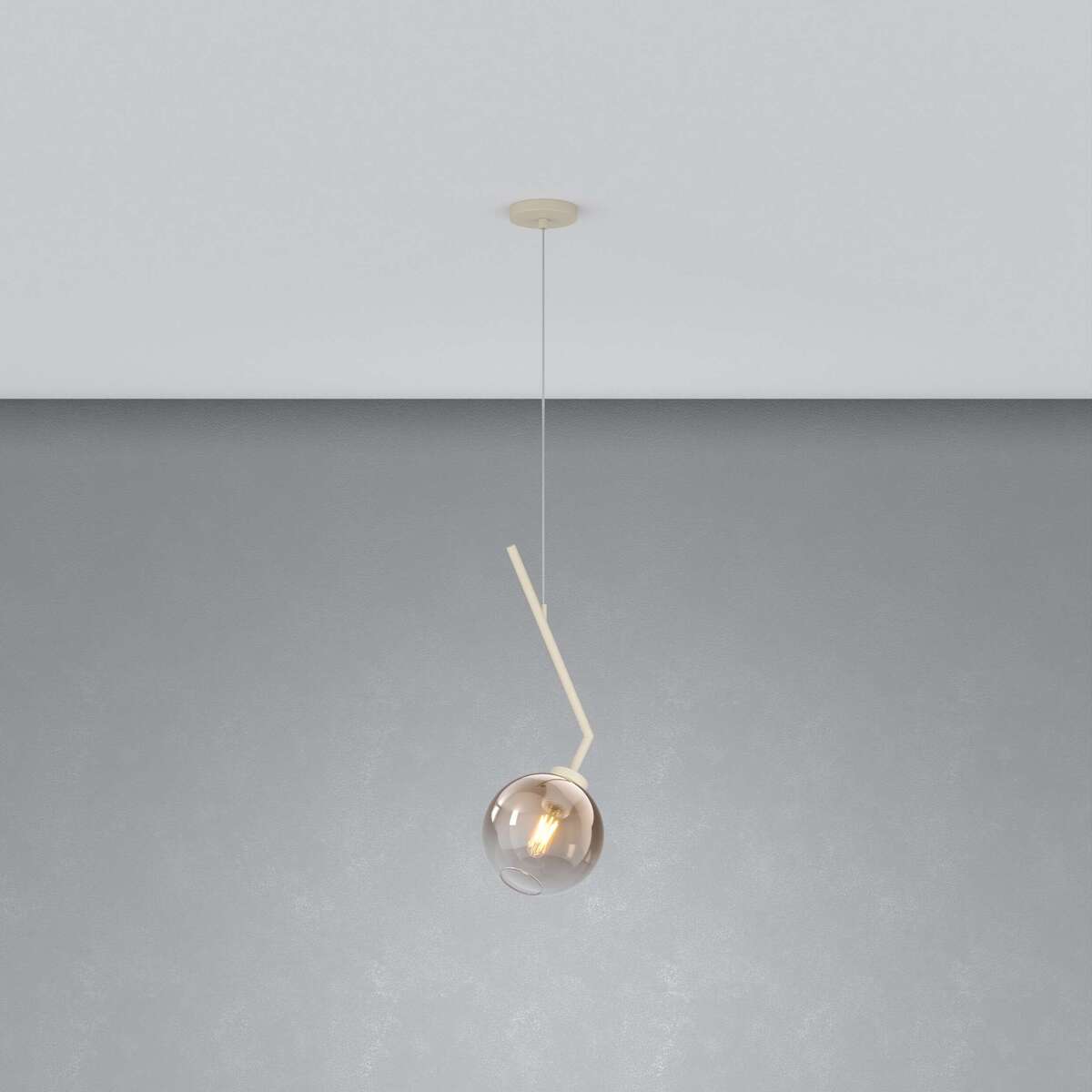 1240SA/S1-BR L-LINE SOSP. SABBIA 1 LUCE VETRO BRONZO