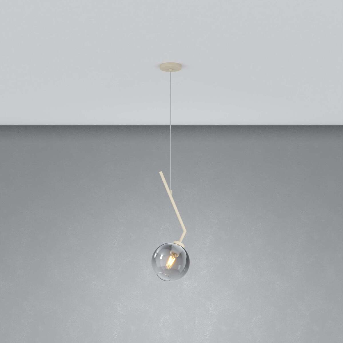 1240SA/S1-FU L-LINE SOSP. SABBIA 1 LUCE VETRO FUME