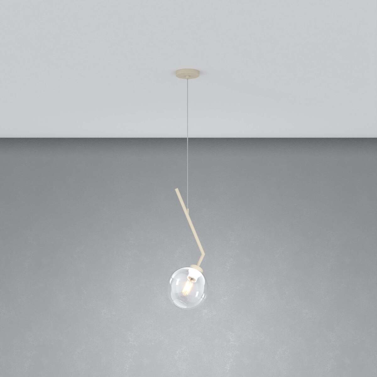 1240SA/S1-TR L-LINE SOSP. SABBIA 1 LUCE VETRO TRASPARENTE
