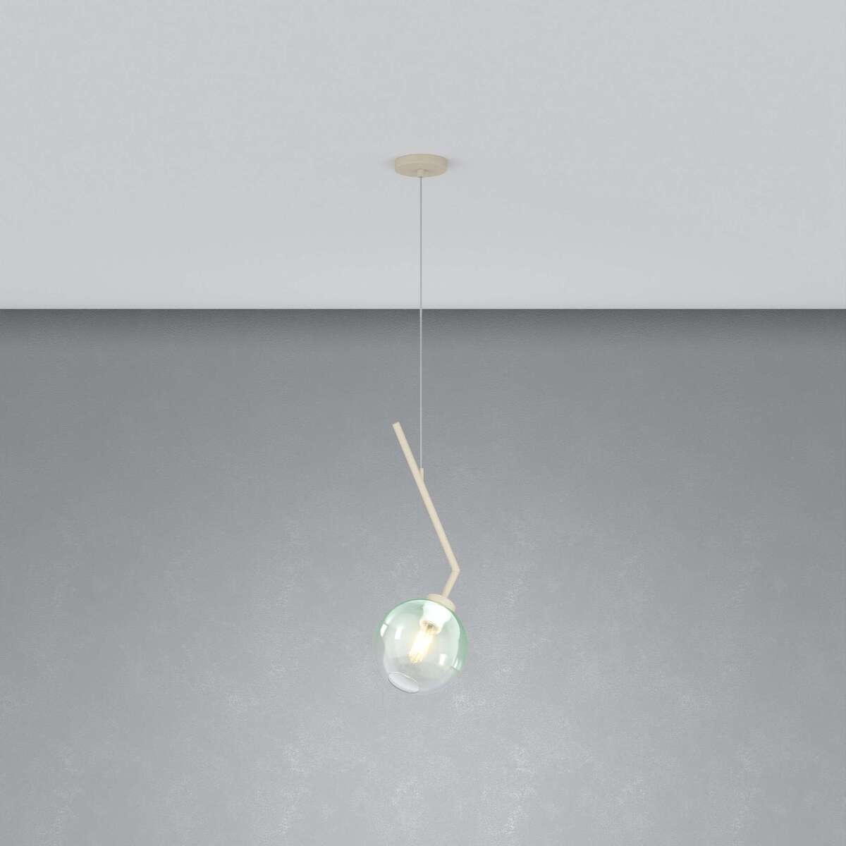 1240SA/S1-VE L-LINE SOSP. SABBIA 1 LUCE VETRO VERDE