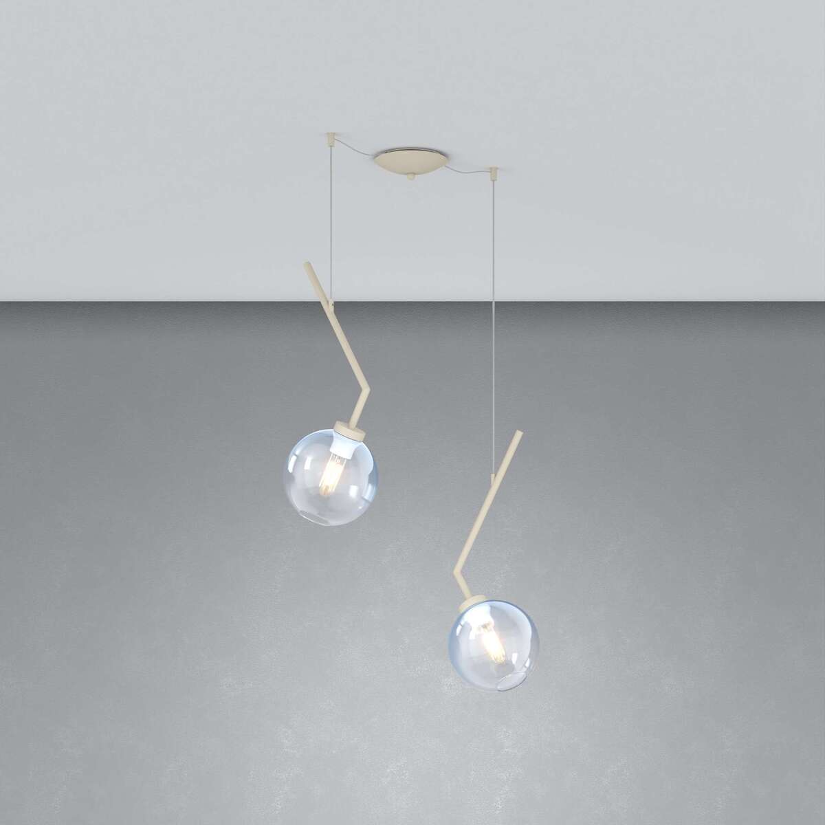 1240SA/S2 S-BL L-LINE SOSP. SABBIA 2 LUCI SPOSTABILE VETRI BLU
