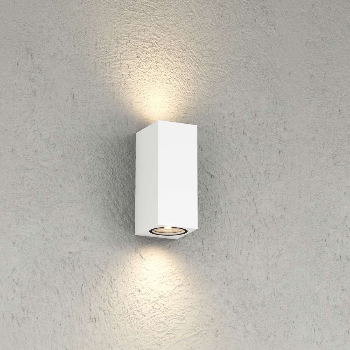 ATENE APPLIQUE BIEMISSIONE 2 LUCI BIANCO IP65 IK04 GU10 NON INCLUSA