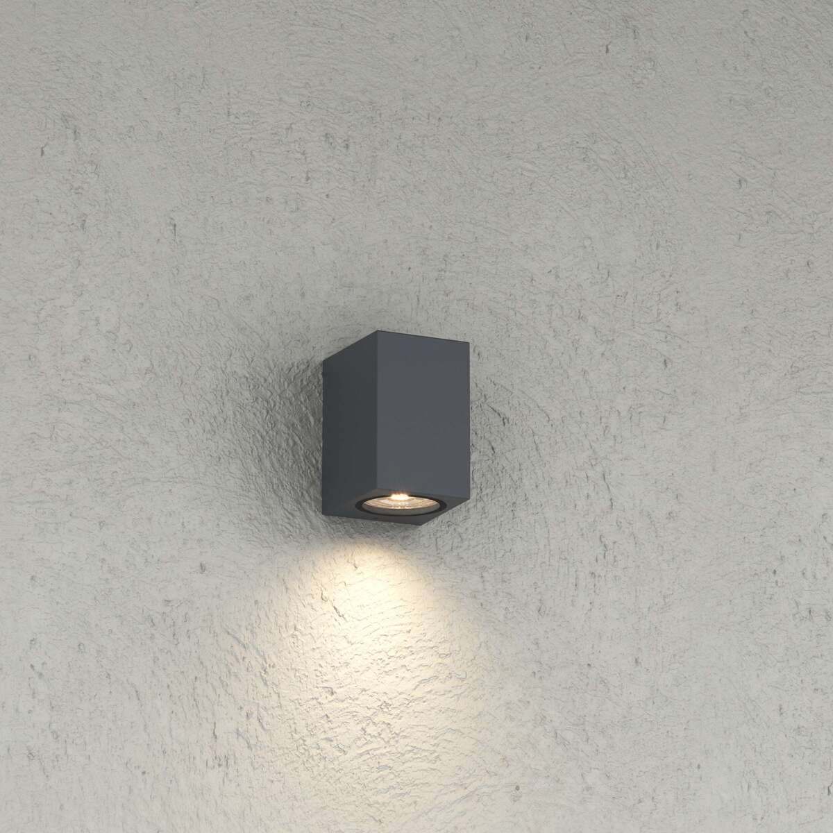 ATENE APPLIQUE MONOEMISSIONE 1 LUCE GRIGIO ANTRACITE IP65 IK04 GU10 NON INCLUSA