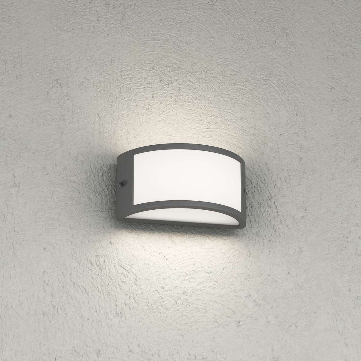CAIRO APPLIQUE/PLAFONIERA RETTANGOLARE PICCOLA 22CM. 2 LUCI GRIGIO ANTRACITE IP54 GX53 NON INCLUSE